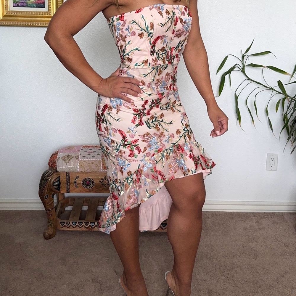 Sam Edelman Strapless Floral Dress